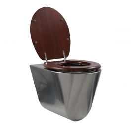 RVS toilet wandmodel conisch