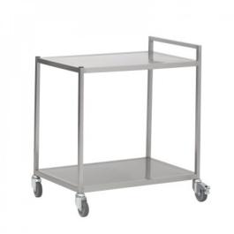 Serveerwagen 60 cm diep 2 etages gelast