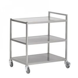 Serveerwagen 60 cm diep 3 etages gelast