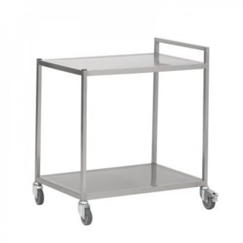 Serveerwagen 60 cm diep 2 etages gelast