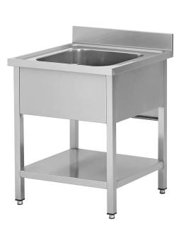 RVS Spoeltafel - 1 Bak Midden - Met Onderschap - Budget Line
