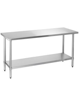RVS Werktafel - Demontabel - Met onderschap