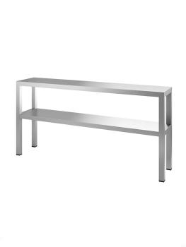 Etagere - RVS - 2 Niveaus - H 65 x 160 x 30 CM - Demontabel - Gastro