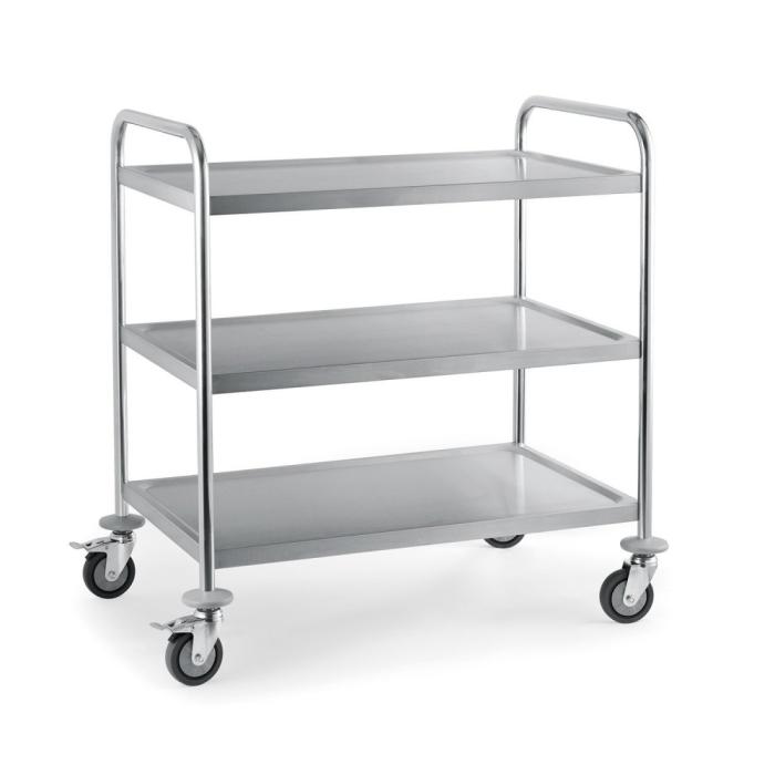 Roestvrijstalen serveerwagen 3 etages gelast - G-Line AS0004465 €129.00 Serveerwagens