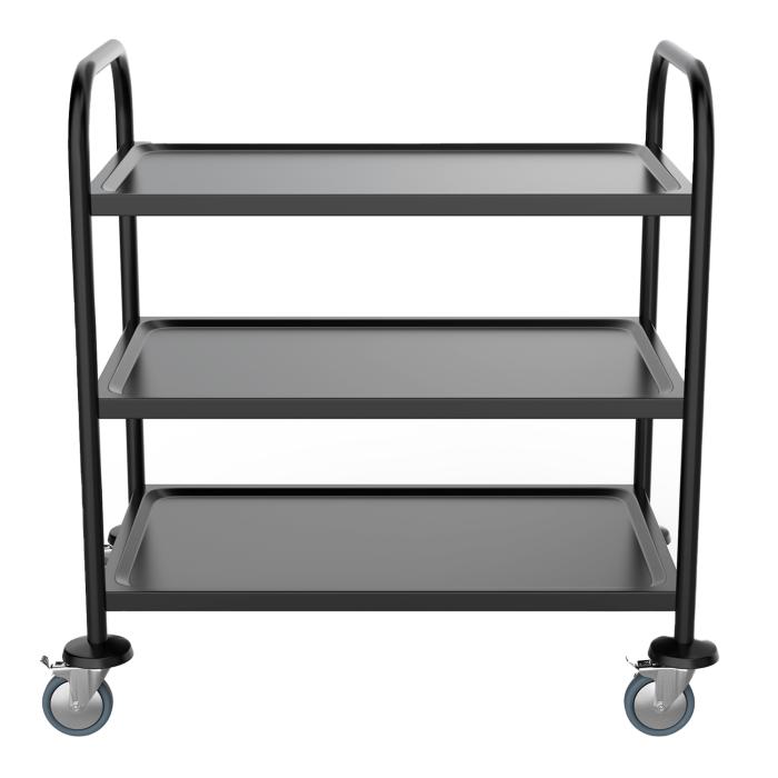 RVS serveerwagen zwart 3 etages gelast - G-Line AS0073928 €215.00 Serveerwagens