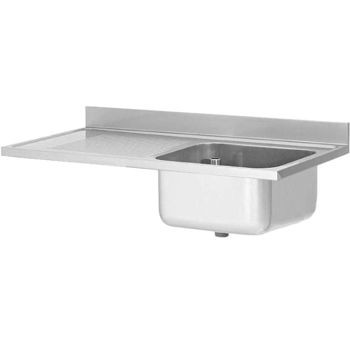 RVS horeca spoelblad 70 cm diep 1 bak rechts AC0000390 €354.00