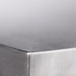 RVS werktafel 60 cm diep met half bodemschap links en opst. rand plat 4 cm 7036033 €417.00