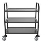 RVS serveerwagen zwart 3 etages - Promoline AS0081340 €139.00 Serveerwagens