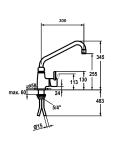 Mengzwenkkraan - 1 Gats - Bartscher - 400126 400126 €874.95 Kraan