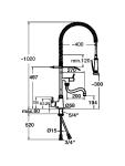 Mengzwenkkraan - Met voorspoeldouche - 1 Gats - Bartscher - 400123 400123 €1,534.95 Voorspoeldouche