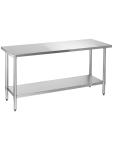 RVS Werktafel - Demontabel - Met onderschap RVS-M-00140 €159.00 Open rvs werktafels